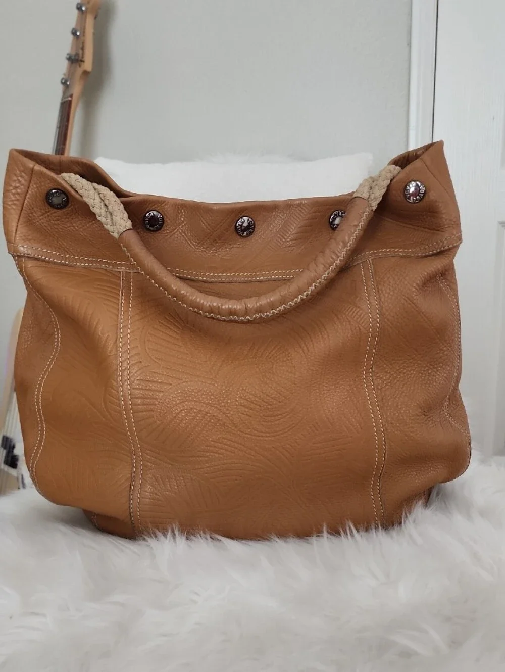 Prada Tan Hobo Bag with Rope Handle